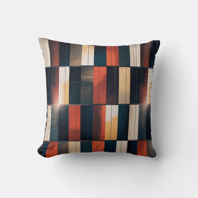 Grid Echo — Moody Geometric Cushion (Front)