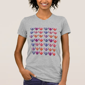 Grid Gemstone crystal hearts T-Shirt