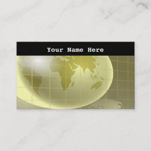 Grid Globe, Your Name Here Business Card