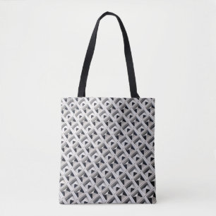 Grid grey board illustration tote bag