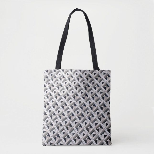 Grid grey board illustration tote bag (Front)