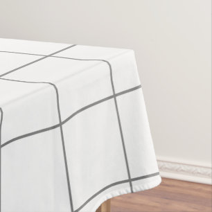 Grid Grey Tablecloth