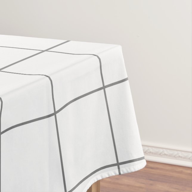 Grid Grey Tablecloth (In Situ)