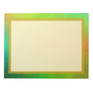 Grid Lined Green Plasma 8.5x11 Note Pad