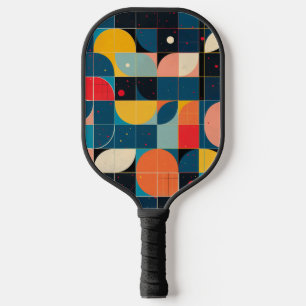 Grid of colourful circle shape variations pickleball paddle