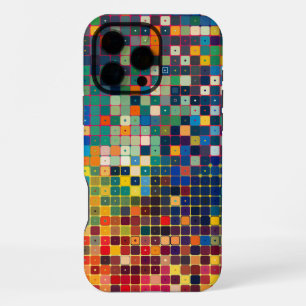 Grid of small colourful squares with dots iPhone 16 pro max case