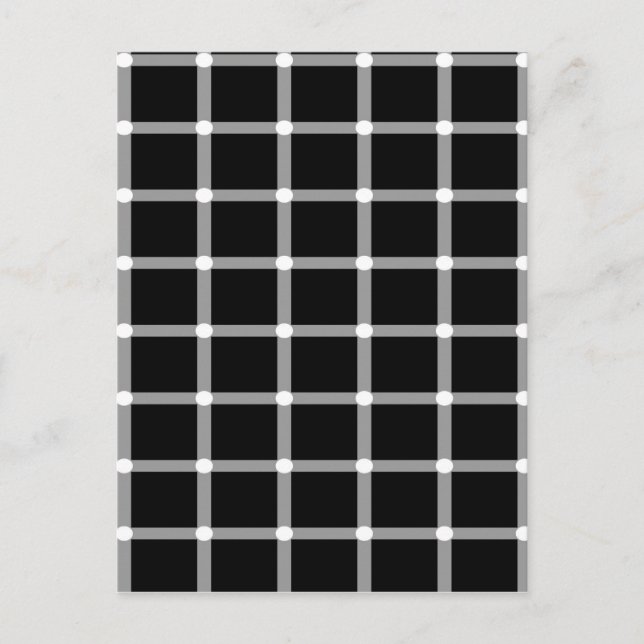 Grid Optical Illusion Design Postcard (Front)