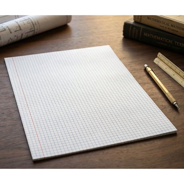 Grid Paper Background Mathematics Graph Sheet  Notepad (Blue Squared Grid Paper Background Mathematics Graph Sheet Stationery Design)