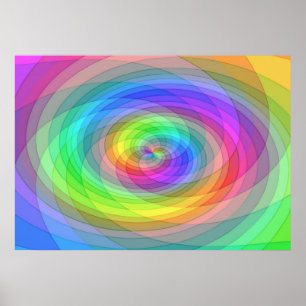 Grid rainbow poster