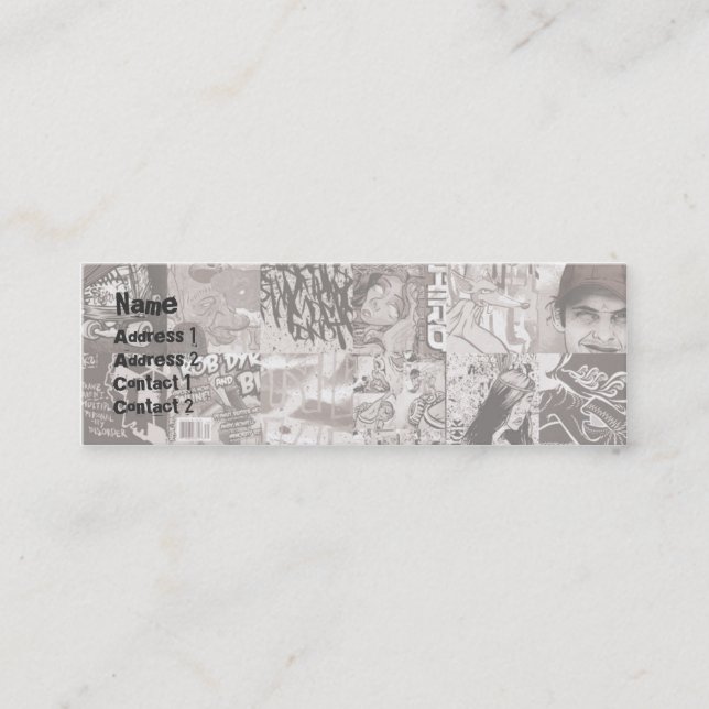 Grid - Skinny Mini Business Card (Front)