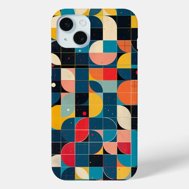 Grid with circle variations and dots Case-Mate iPhone case (Back)