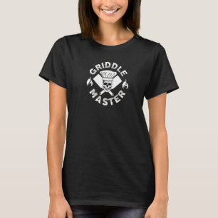 Griddle Master for Men Skull Chef with Spatulas T-Shirt