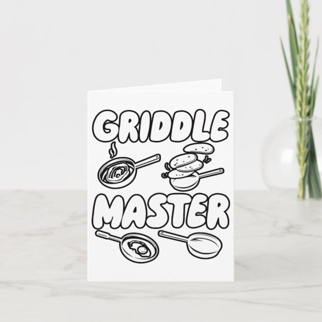 Griddle Master Funny Bbq  Card (Front)
