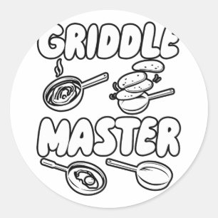 Griddle Master Funny Bbq  Classic Round Sticker