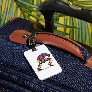 Gridiron Football Player Luggage Tag