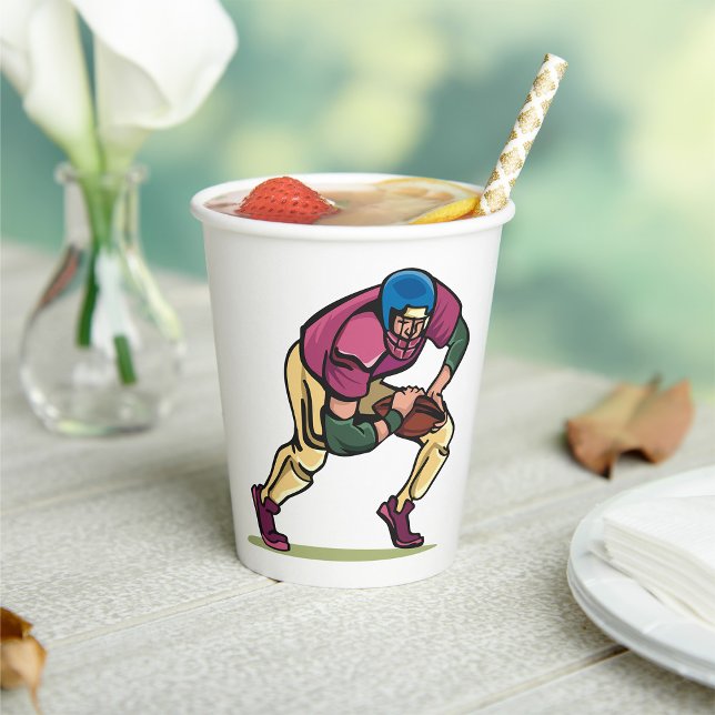 Gridiron Football Player Paper Cups (Creator Uploaded)