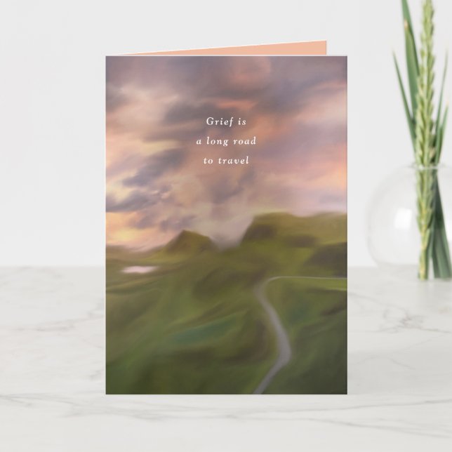 Grief is a long road Sympathy Card (Front)