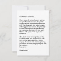 Grief time is not linear (affirmation card)