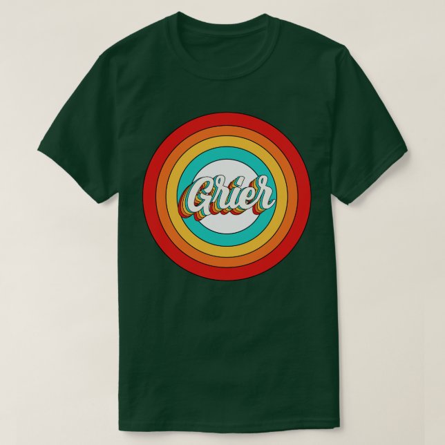 Grier Name Shirt Vintage Grier Circle (Design Front)