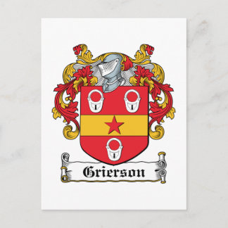Grierson Family Crest Postcard