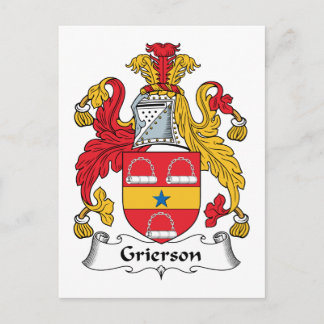 Grierson Family Crest Postcard