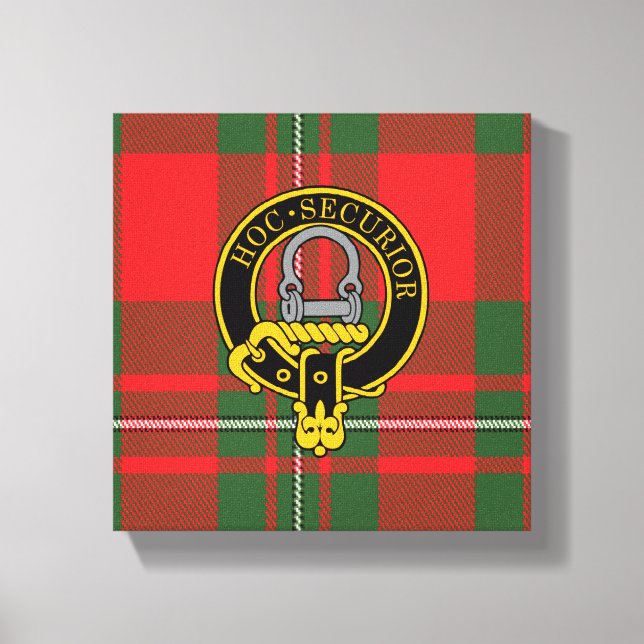 Grierson Scottish Crest and Tartan Canvas print (Front)