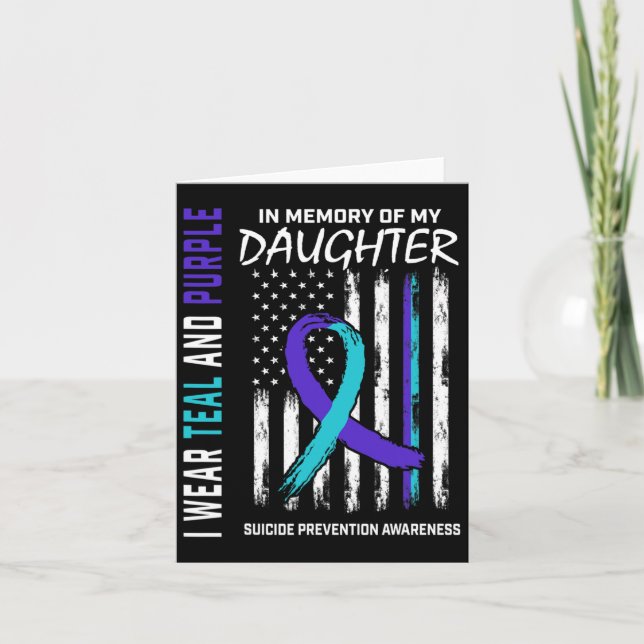 Grieving Daughter Suicide Awareness Prevention Ame Card (Front)