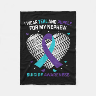 Grieving Gifts Loss Of Nephew Suicide Awareness Pr Fleece Blanket