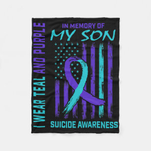Grieving Gifts Loss Of Son Suicide Awareness Ameri Fleece Blanket