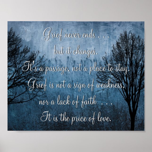 Grieving Loss of a Loved One Poster (Front)