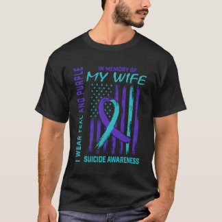 Grieving Loss Of Suicide Awareness American Flag T-Shirt
