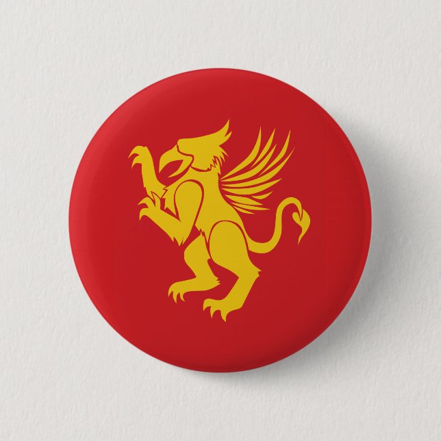 Griffin 6 Cm Round Badge (Front)