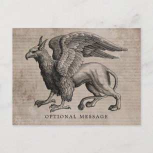 Griffin Creature Vintage Postcard