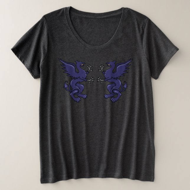 Griffin Crest T-Shirt Plus Size T-Shirt (Design Front)