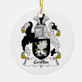 Griffin Family Crest Ceramic Tree Decoration