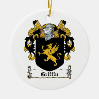 Griffin Family Crest Ceramic Tree Decoration