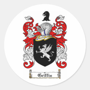 GRIFFIN FAMILY CREST -  GRIFFIN COAT OF ARMS CLASSIC ROUND STICKER
