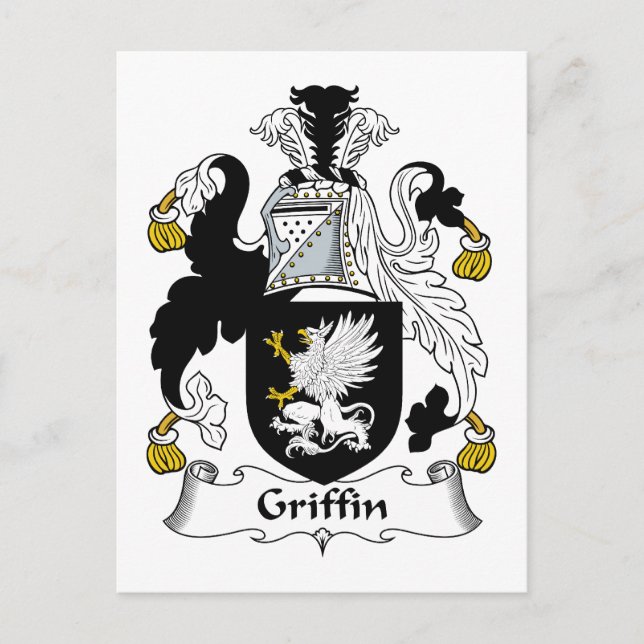 Griffin Family Crest Postcard (Front)