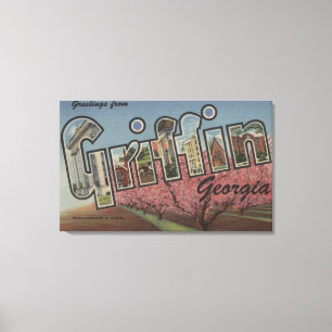 Griffin, Georgia - Large Letter Scenes Canvas Print
