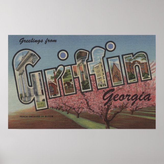 Griffin, Georgia - Large Letter Scenes Poster (Front)
