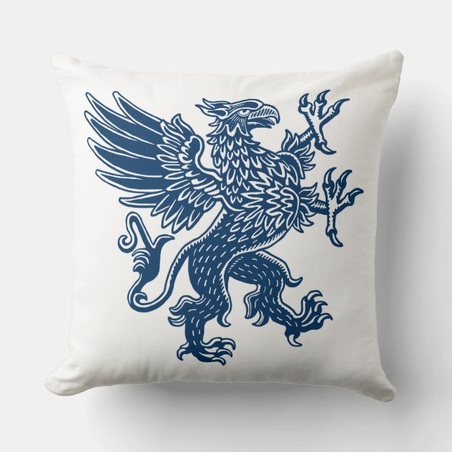 Griffin - Indigo Blue Style Cushion (Front)