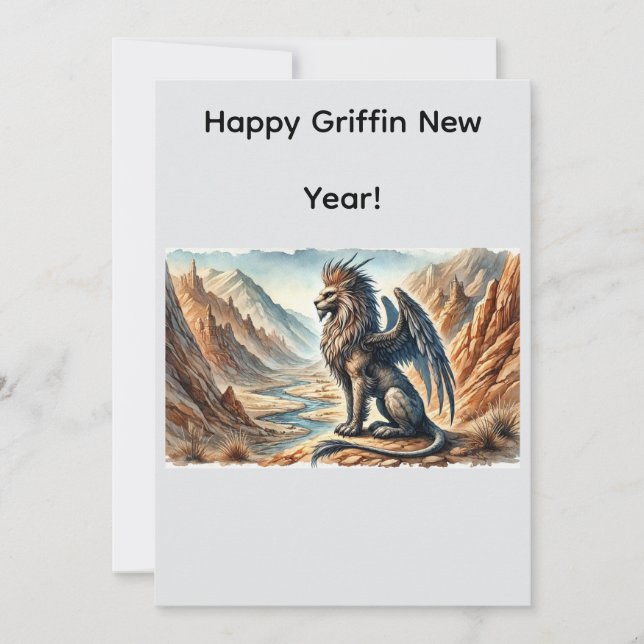 Griffin New Year! Holiday Card (Front)