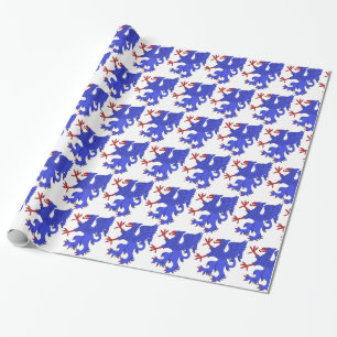 Griffin Rampant Azure Wrapping Paper