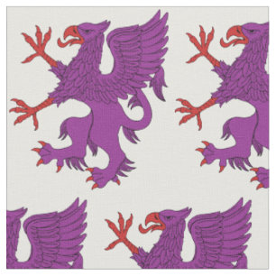 Griffin Rampant Purpure Fabric