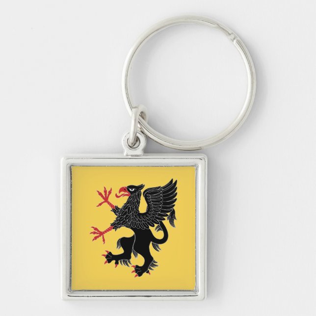 Griffin Rampant Sable Key Ring (Front)
