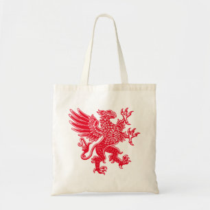Griffin - Red Tote Bag