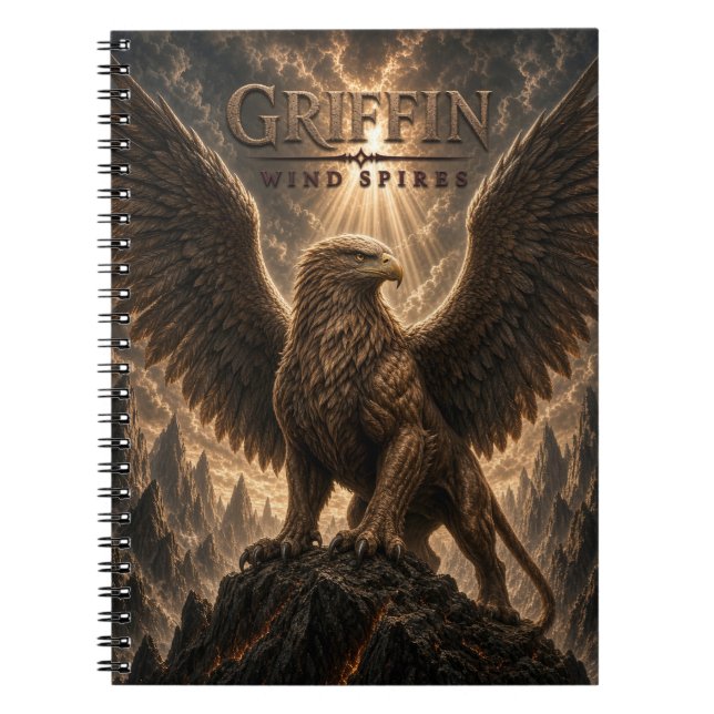 Griffin Wind Spires Dark Cinema Notebook (Front)