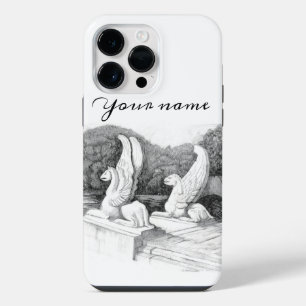 Griffins sculpture monochrome iPhone 14 pro max case