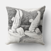 Griffins sculpture monochrome pencil Art