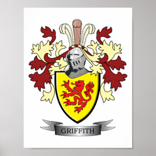 Griffith Family Crest Coat of Arms Poster